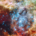 Hubble cluster collision